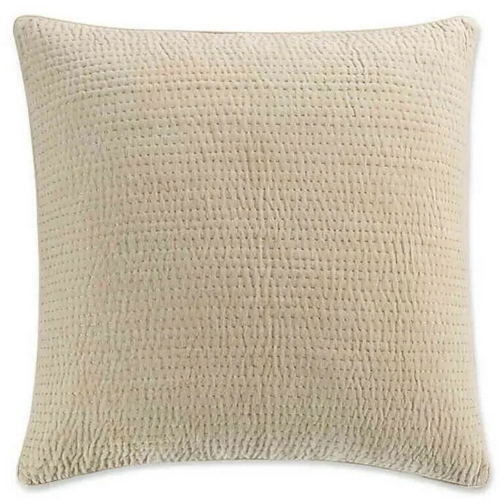 Kas Room Amara Euro Pillow Sham Shams European Light Gold Beige Dorm Set of 2